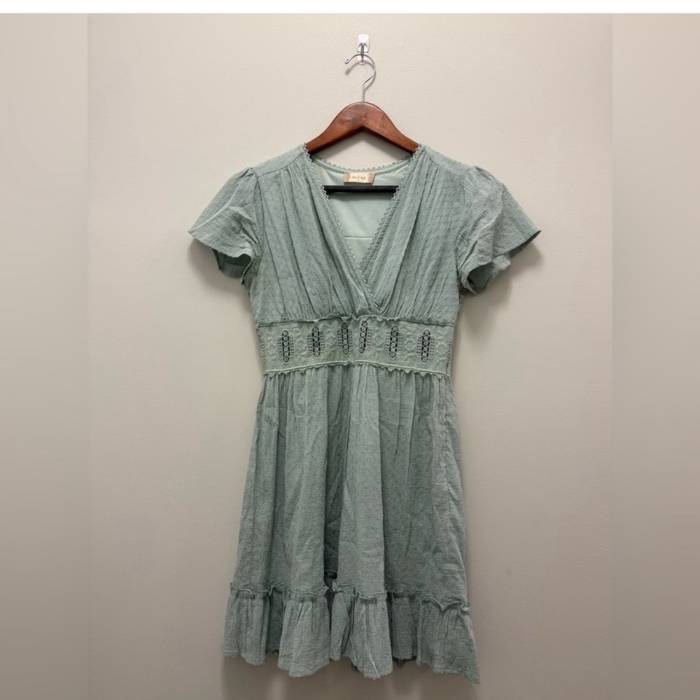 Altar'd State Sage Green Midi Dress